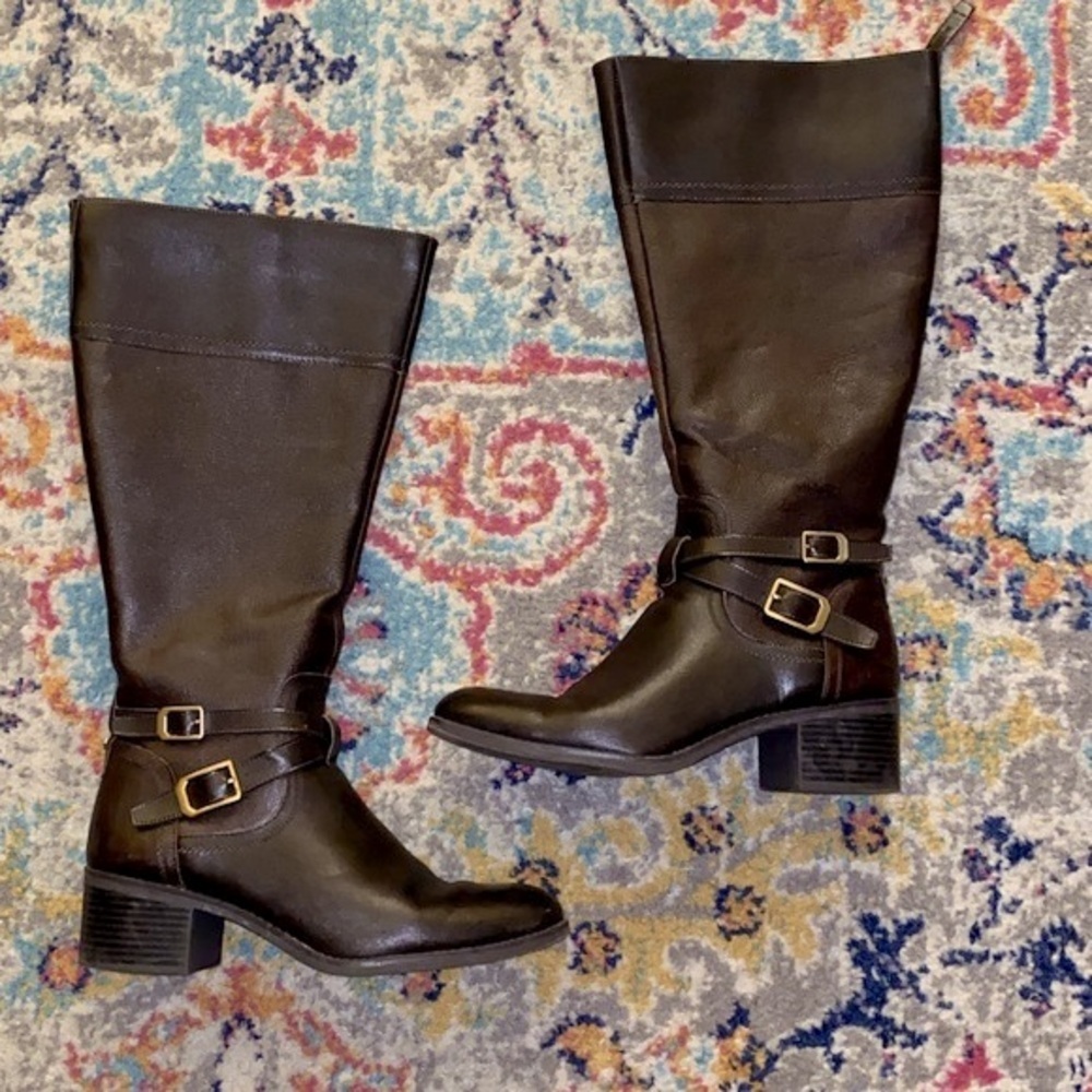 Franco Sarto Women's Lapis Wide Calf Knee High Riding Boot​​